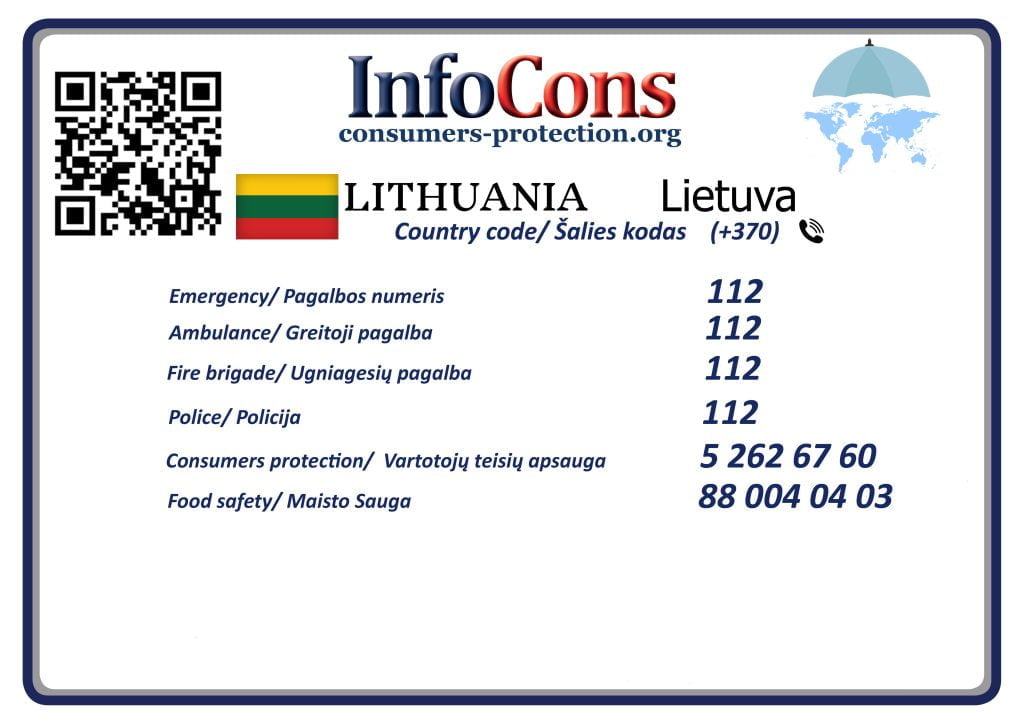 Vartotojų apsaugos Lietuva Consumers Protection Lithuania